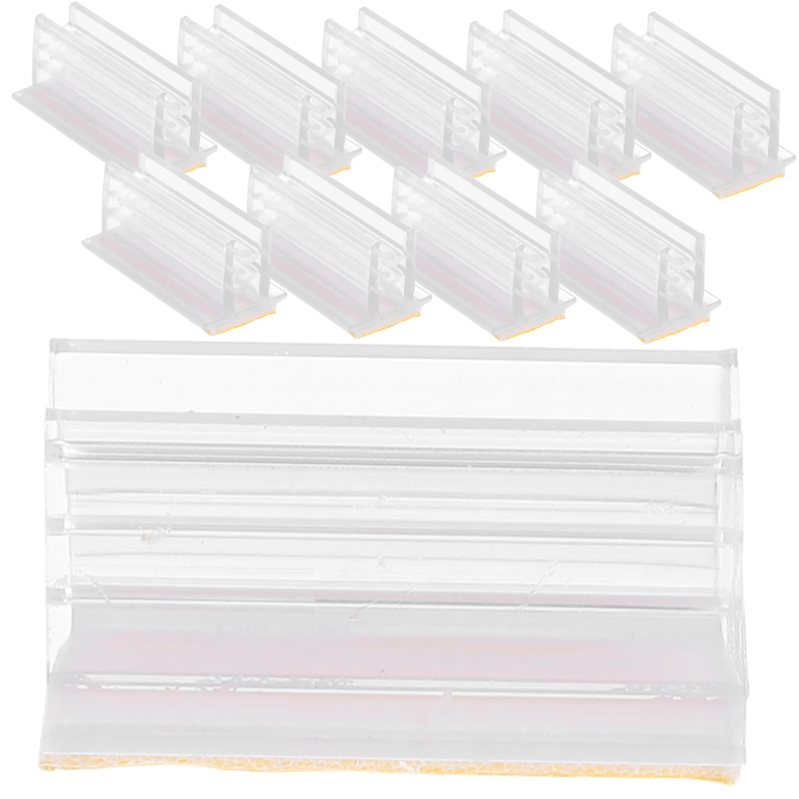 HOMSFOU 400stücke Sichtschutzhalter Selbstklebende Etikettenhalter Transparentes Design Für Tischaufsteller Vielseitig Einsetzbar Für Preisschilder Werbeetiketten Namensschilder