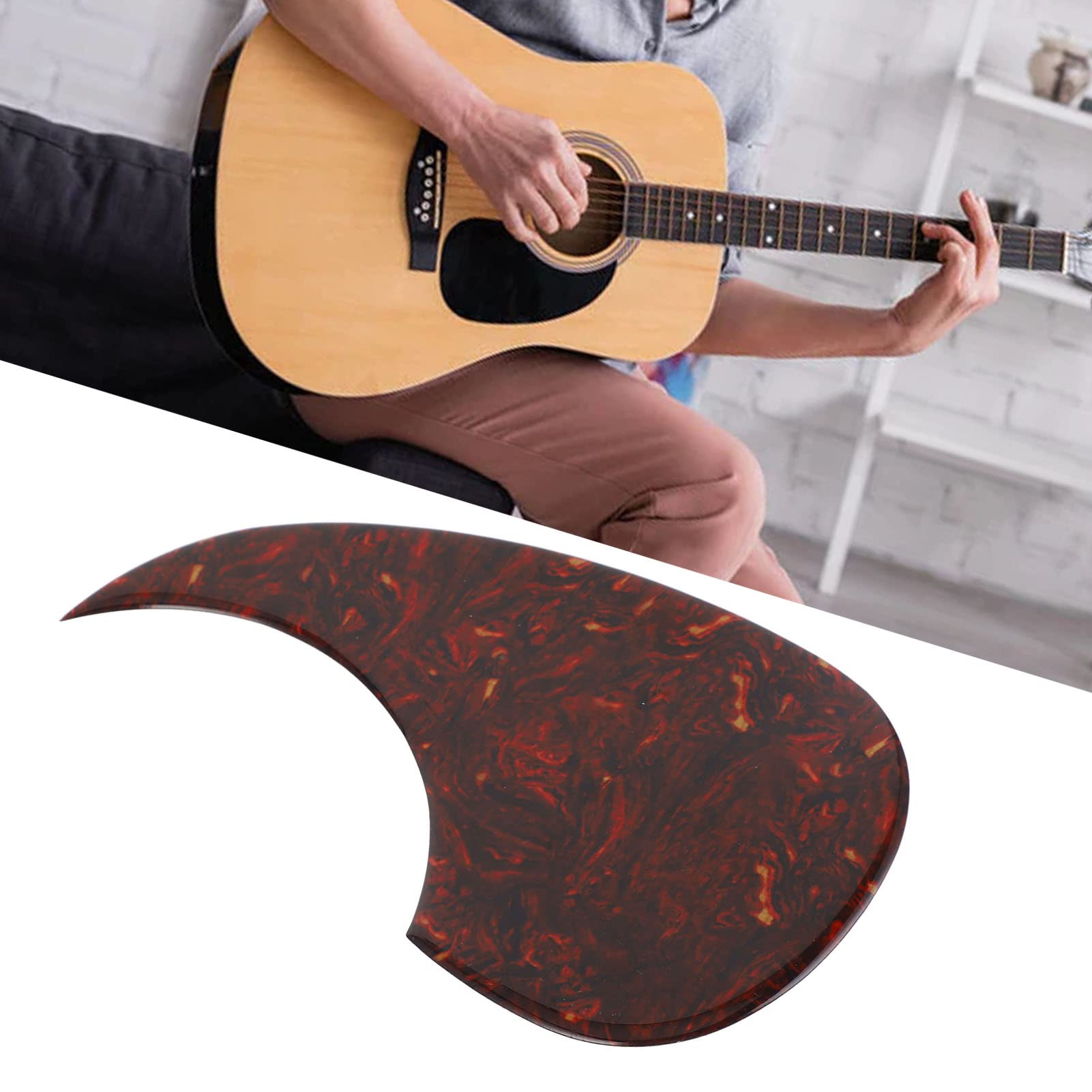 Pickguard pour Guitare Acoustique, Plaque de Protection épaissie en Plastique PVC pour Guitare Acoustique, Accessoire pour Instrument de Musique