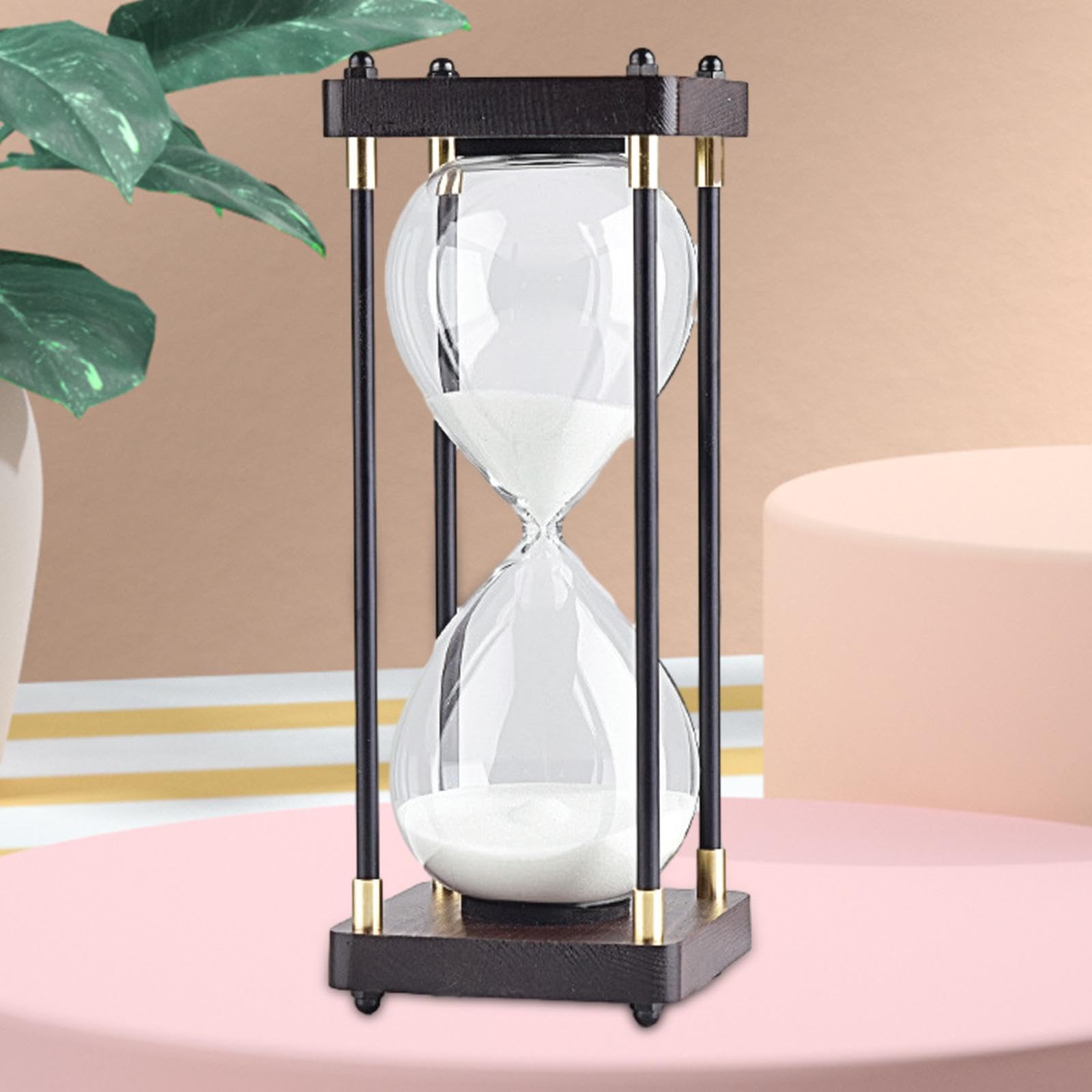 Reloj de Arena de 30 Minutos para Decoración de Escritorio, Hogar, Hogar, Cocina, Cumpleaños, Regalo, Fiesta, Oficina, Blanco, Individual
