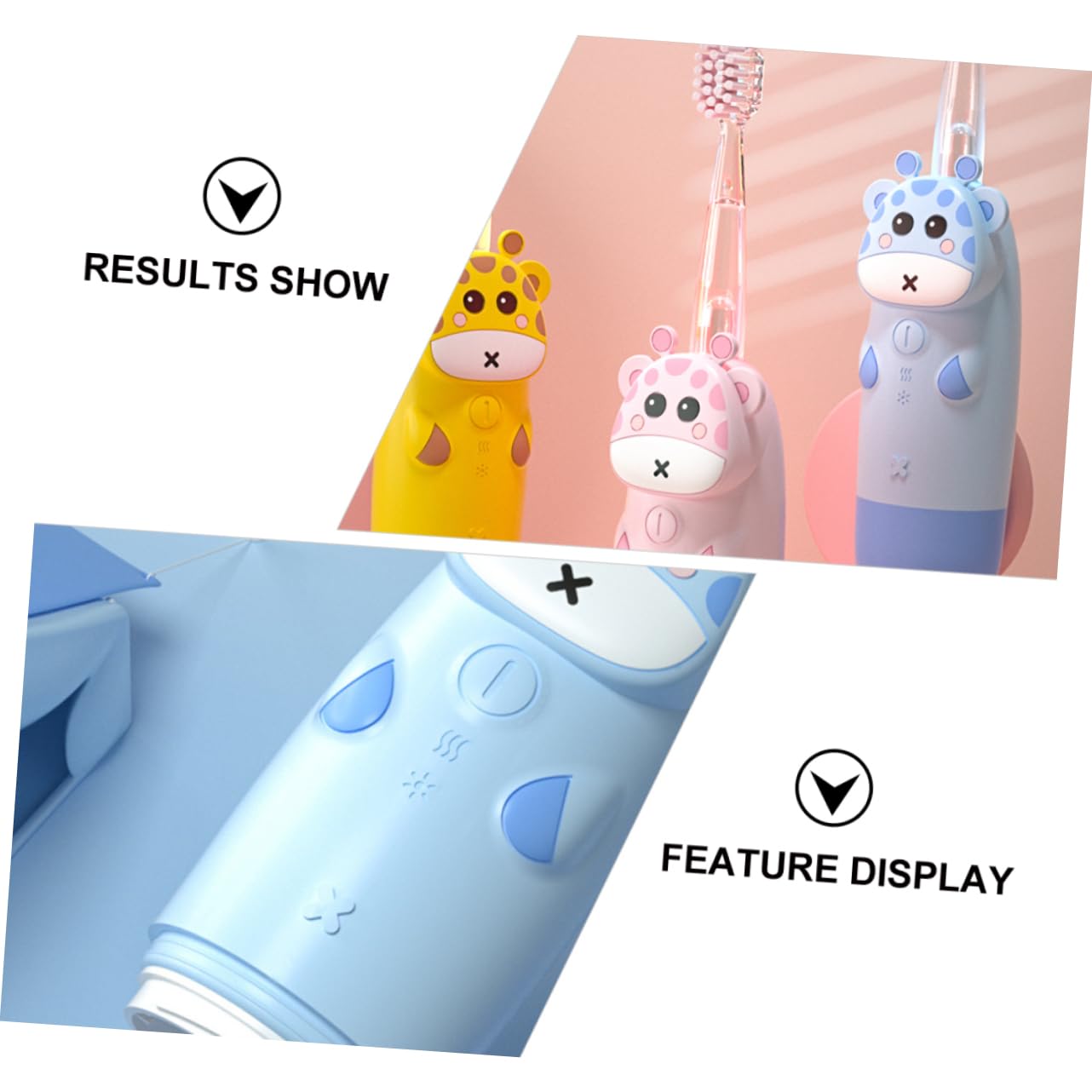 Cepillo de Dientes Eléctrico Frecuencia Ajustable y Resistente al Agua Material Silicona y Pc, Juego de 1 Set para Niños Adecuado para Bebés y Niños
