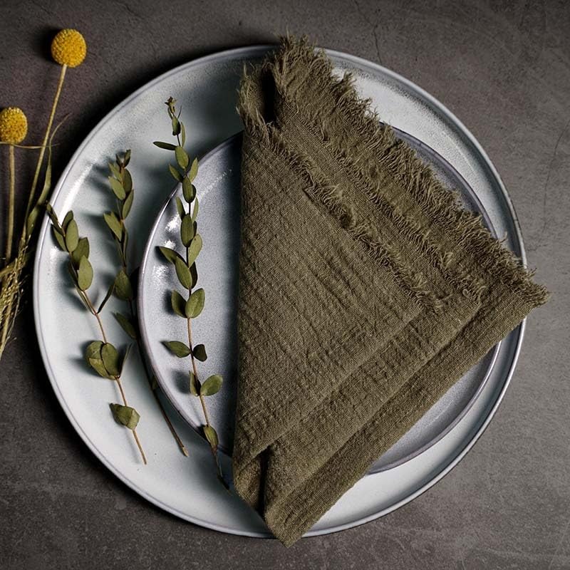 50 szt. 45 x 45 cm pomarańczowa bielizna bawełniana serwetki rustykalne serwetki guza -tkanina serwetki rustykalne serwetki ślubne rustykalne lniane serwetki na kolację imprezę