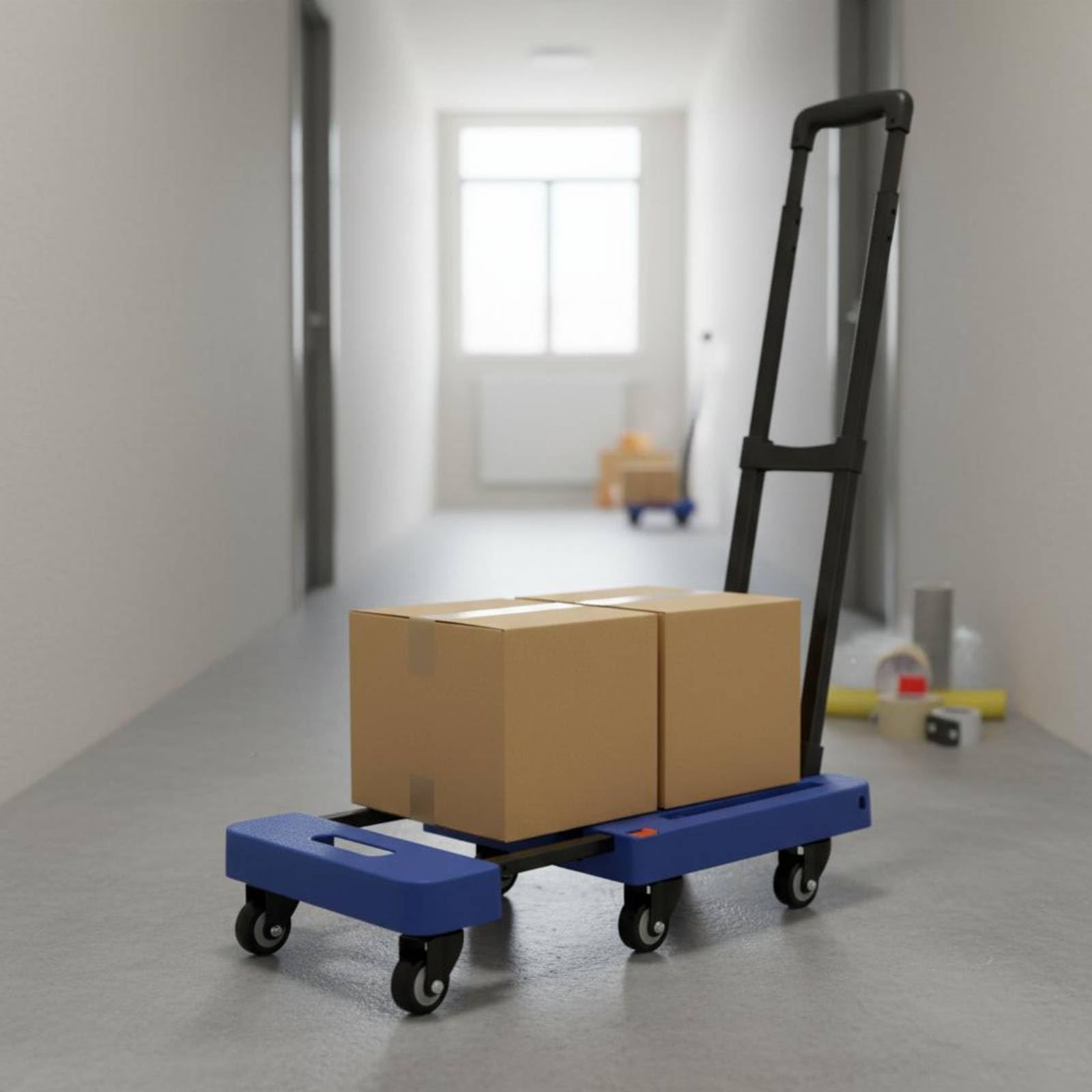 Carrello di Trasporto Pieghevole Mano Trolley Piattaforma Carrellino Pieghevole con Telaio in Ferro Resistente E Ruote, style to 10