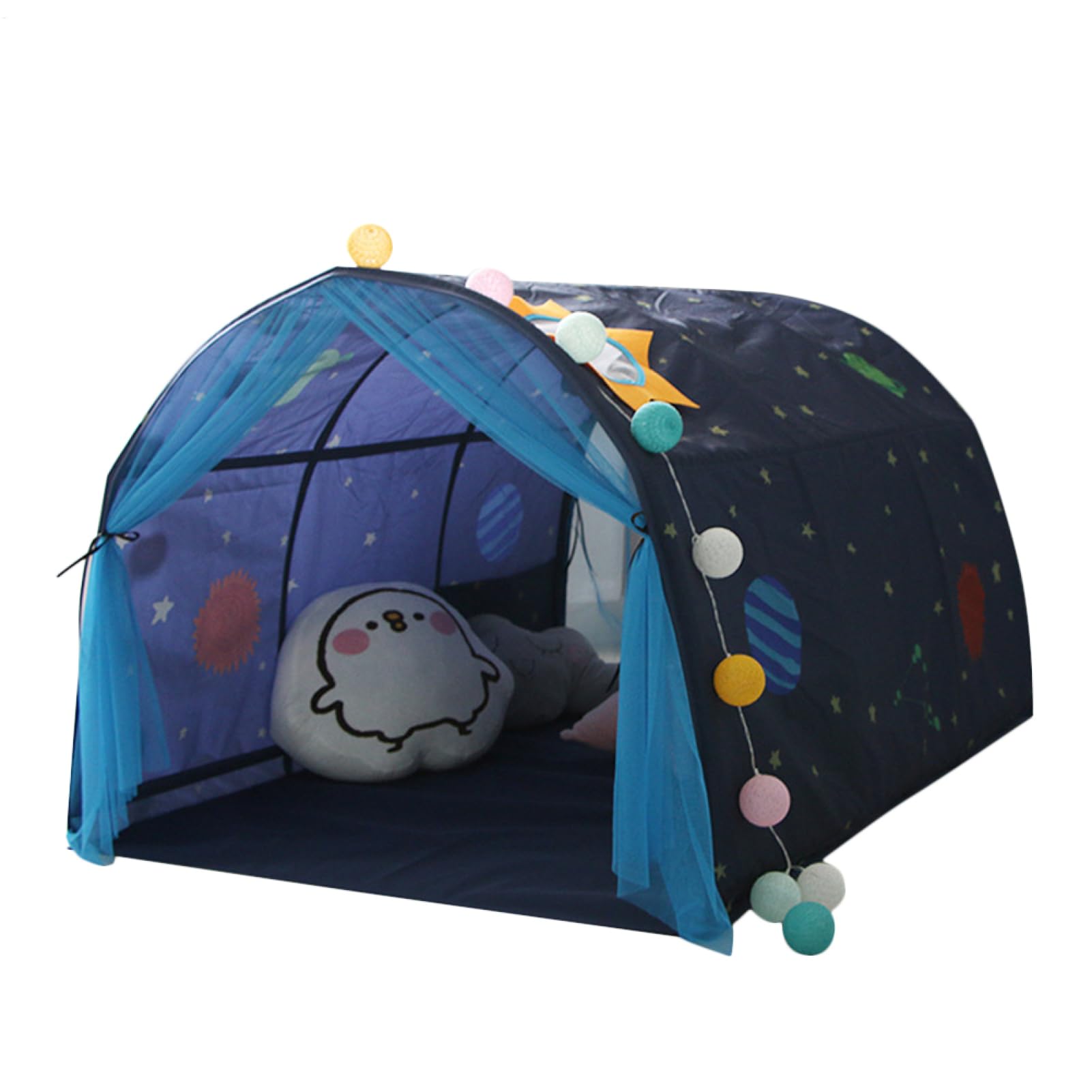 Tente de lit pour enfant et maison de jeu tunnel pour chambre de fille et garçon