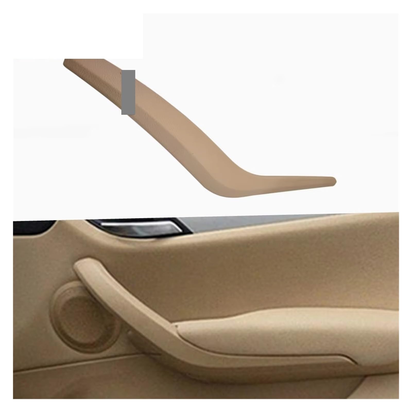Eshgtuo Beige Right Interior Door Handle Replacement Upgraded Left Right Interior Door Pull Handle Armrest Outer Cover Trim For Bmw For X1 E84 2010-2016 Interior Door Pull Handle Trim(Beige Right)