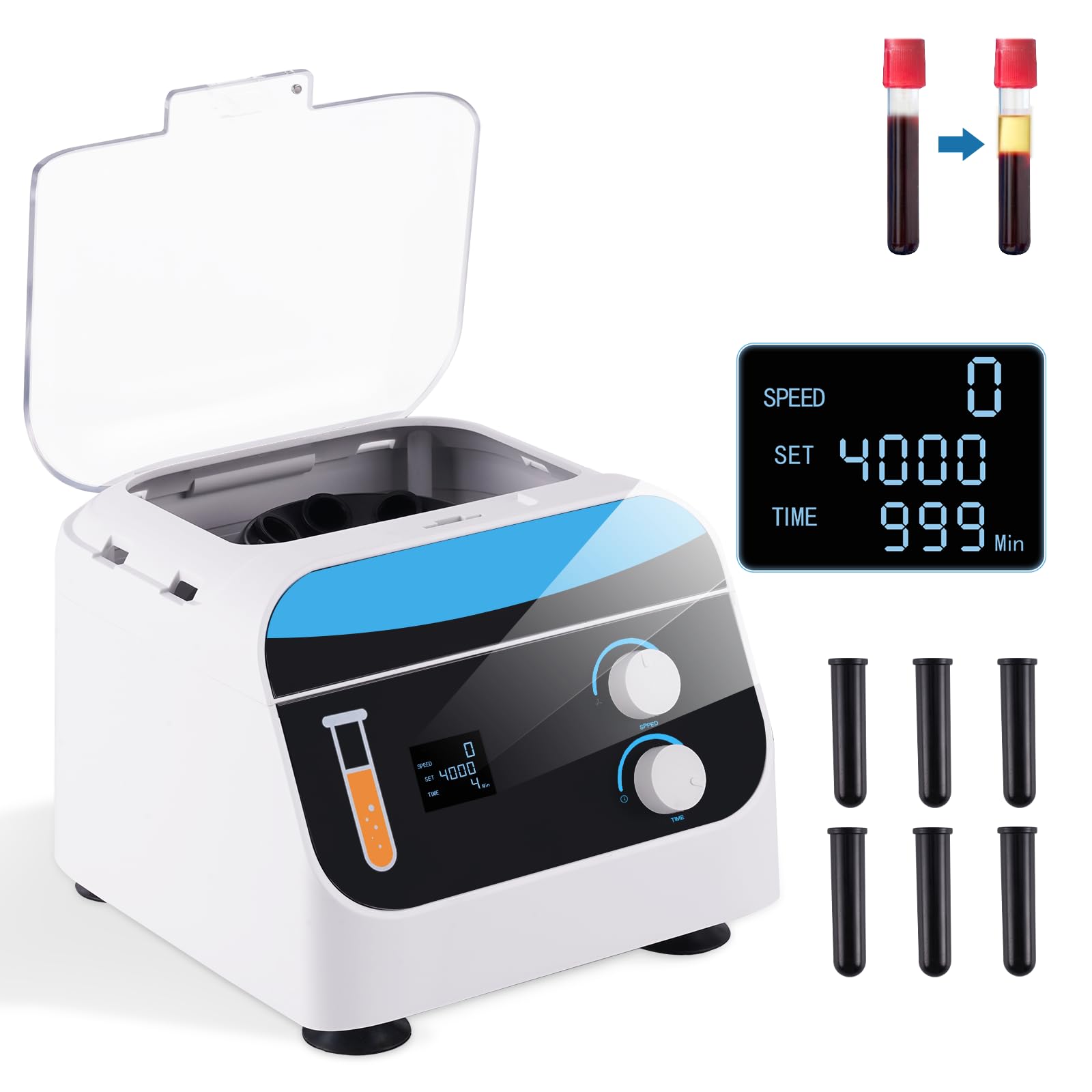 Centrifuga Da Tavolo JOANLAB Mini - 2 In 1 Per Tubi 0,2/1,5/2 Ml, Ideale Per Laboratori - Foto 3