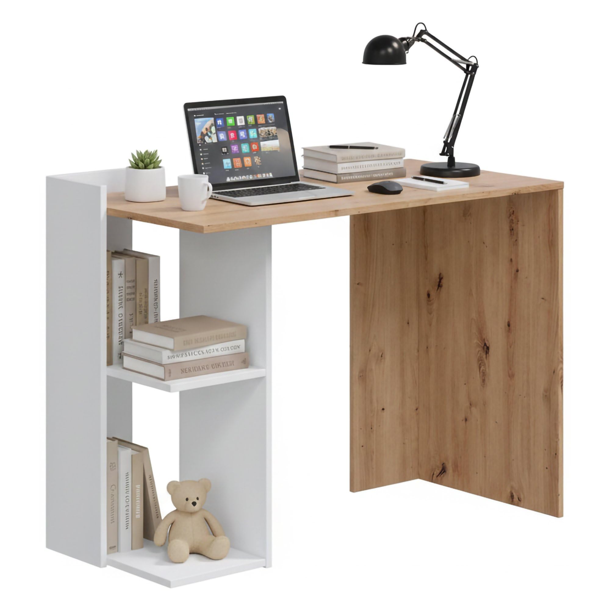 Dmora Tucson Desk - Scrivania Multifunzione con Scaffale - Dettaglio