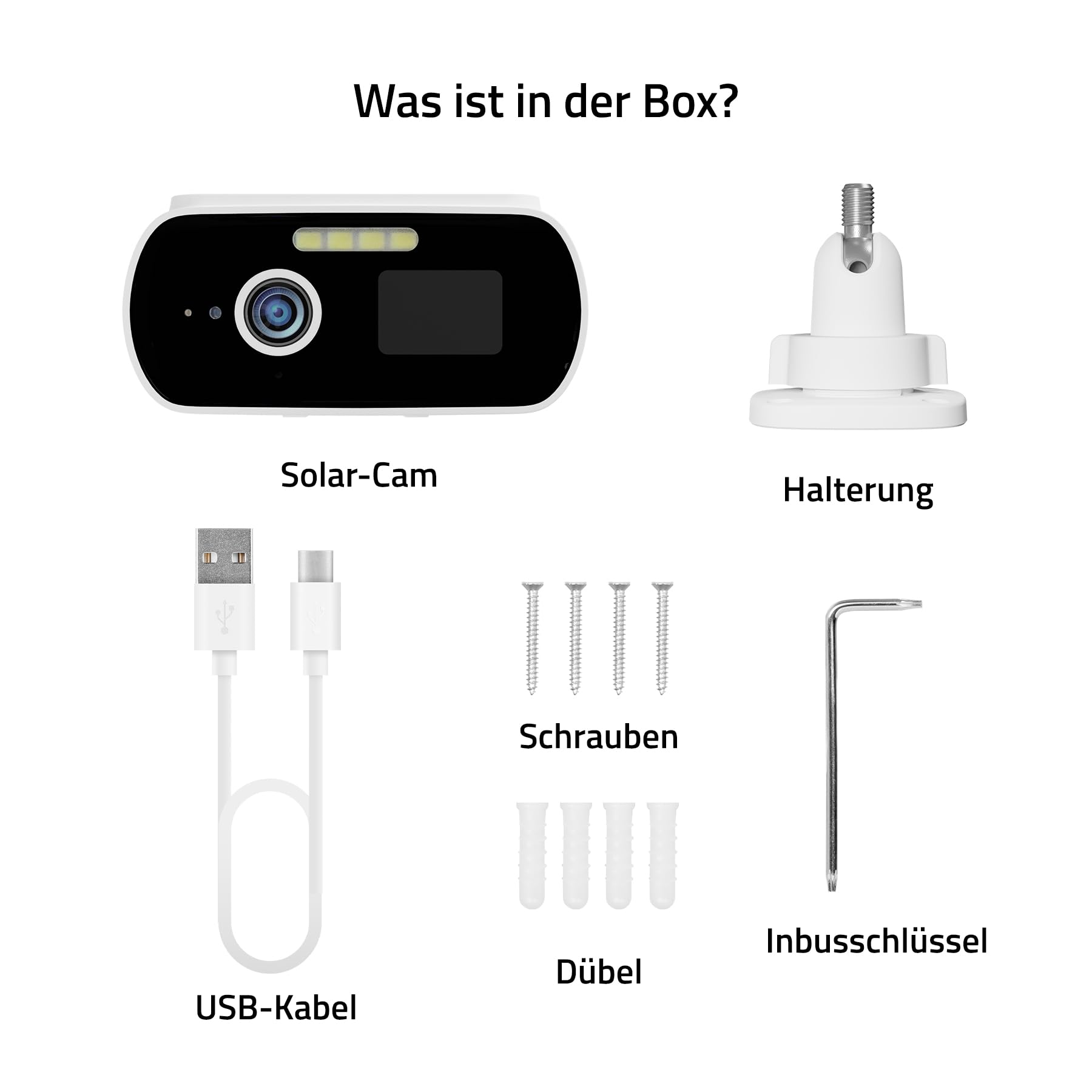 Hombli Solar Cam, Überwachungskamera für außen, 2K QHD, Farb-Nachtsicht | kabellose Sicherheitskamera weiß, App-Steuerung, Sirene, Licht, wetterfest, Weiß, niederländische Marke für dein Smart Home