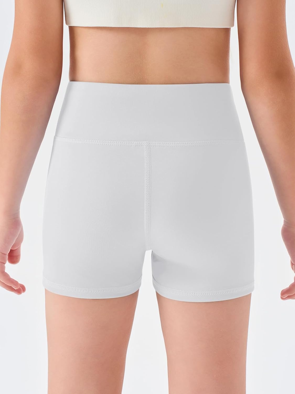 Haloumoning 3 Pack Girls Athletic Shorts Kids High Waisted Gymnastics Yoga Dance Biker Shorts 5-14 Years - Image 3