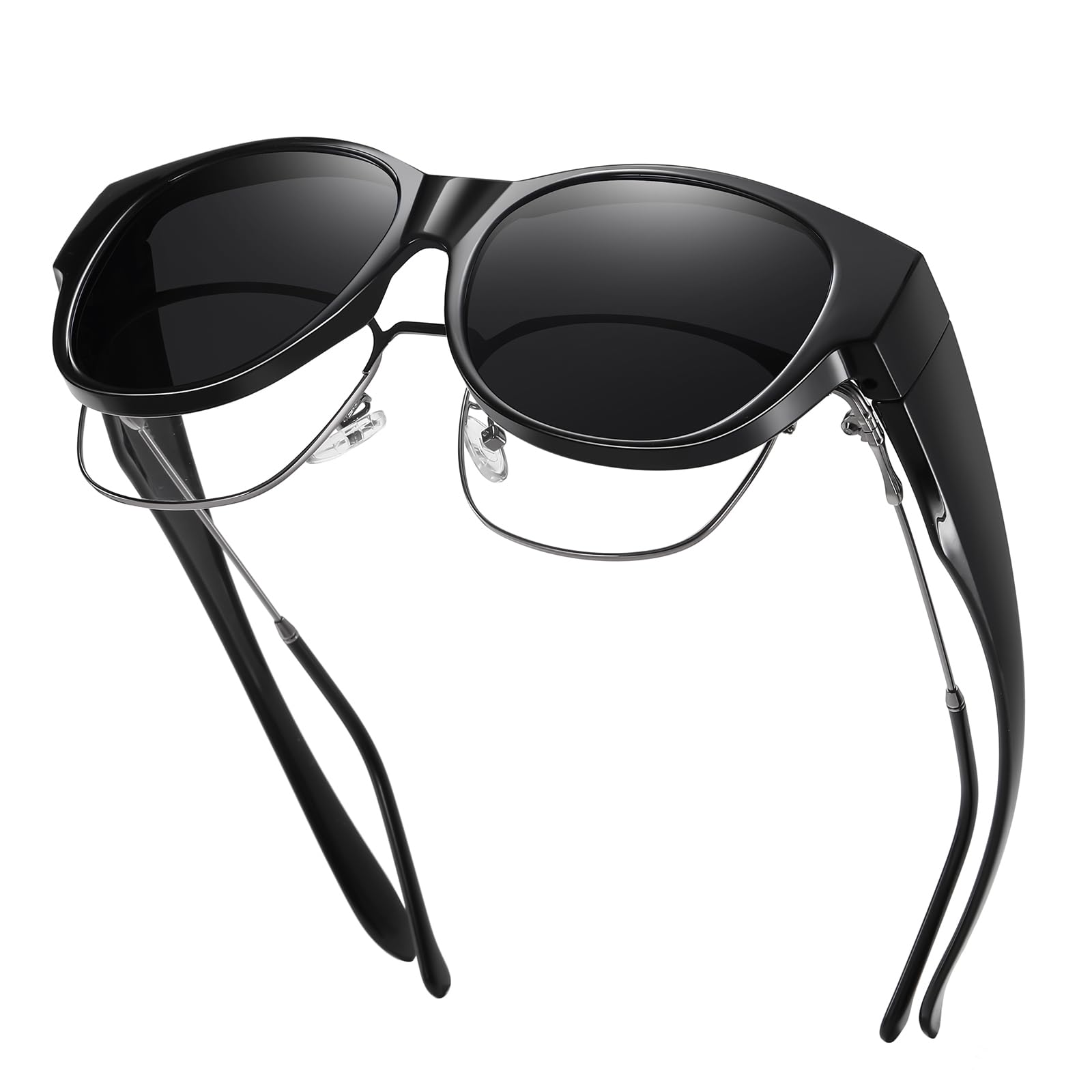 Fit Over Glasses Polarized Sunglasses for Women & Men, Stylish Cat Eye Design Sun Glasses 100% UV Protection-image-46
