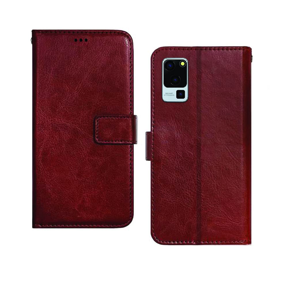 Inktree Lava Blaze 5G Flip Case | Leather Finish Flip Cover | with Card Pockets | Wallet Stand |Complete Protection Flip Cover for Lava Blaze 5G - Brown (B0BR3RH5HS) Amazon Price History, Amazon Price Tracker
