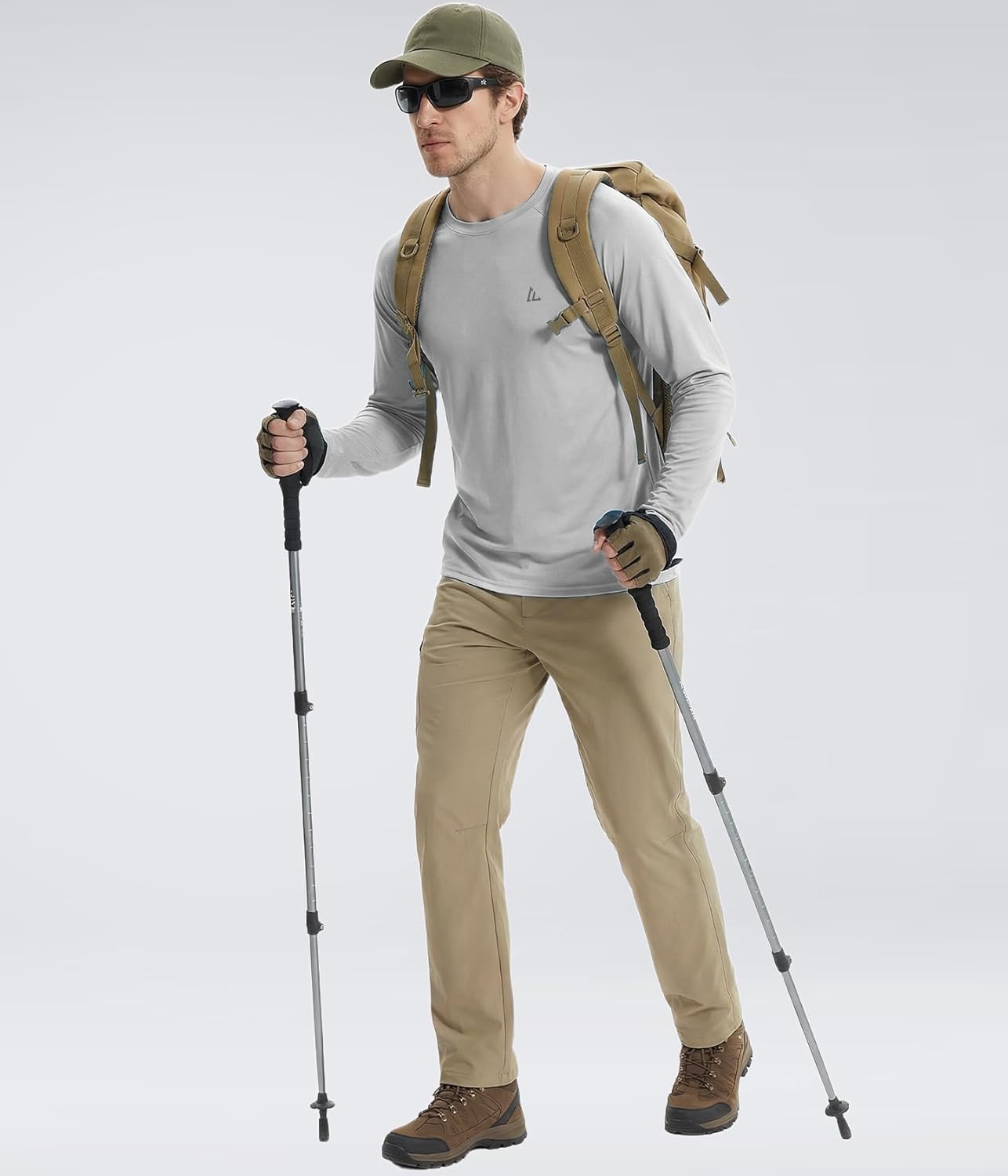 Mens UPF 50+ Long Sleeve Sun Shirts Uv Protection Fishing Rash Guard Dry Fit Moisture Wicking Tops Swim Workout 2 4 Pack