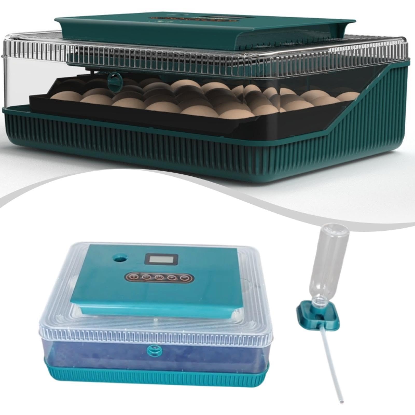 Gralara Incubatrice per Uova con Controllo della Temperatura, contatore dei Giorni di incubazione con Bottiglia d'Acqua Esterna, Macchina per la schiusa