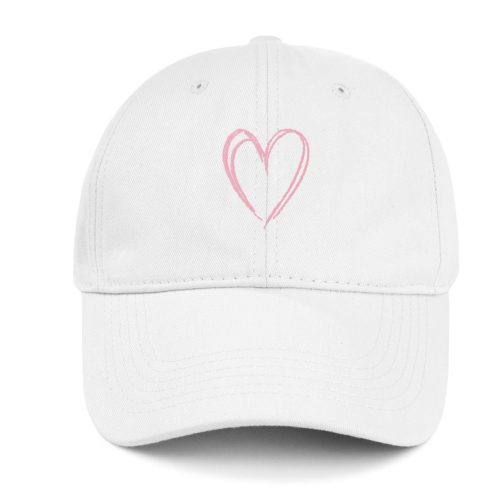 American Trends Womens Baseball Caps Cute Heart Embroidered Dad Hat