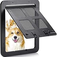 Vista 1 de Puerta mosquitera para perros y mascotas, protector de puerta corrediza, puerta mosquitera para mascotas, puerta ligera con función de bloqueo
