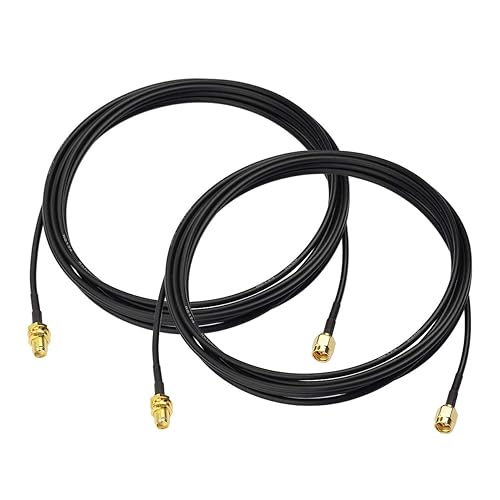 Bingfu Cable de extensión de antena SMA macho a SMA hembra RG174 de 9.8ft 10 pies (paquete de 2) compatible con enrutador 4G LTE Gateway módem