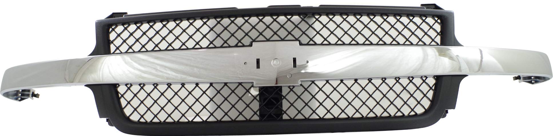Evan Fischer Grille Assembly Compatible With Chevrolet Silverado 2500 HD 2001-2002, Chevrolet Silverado 3500 2001-2002, Plastic, Grille