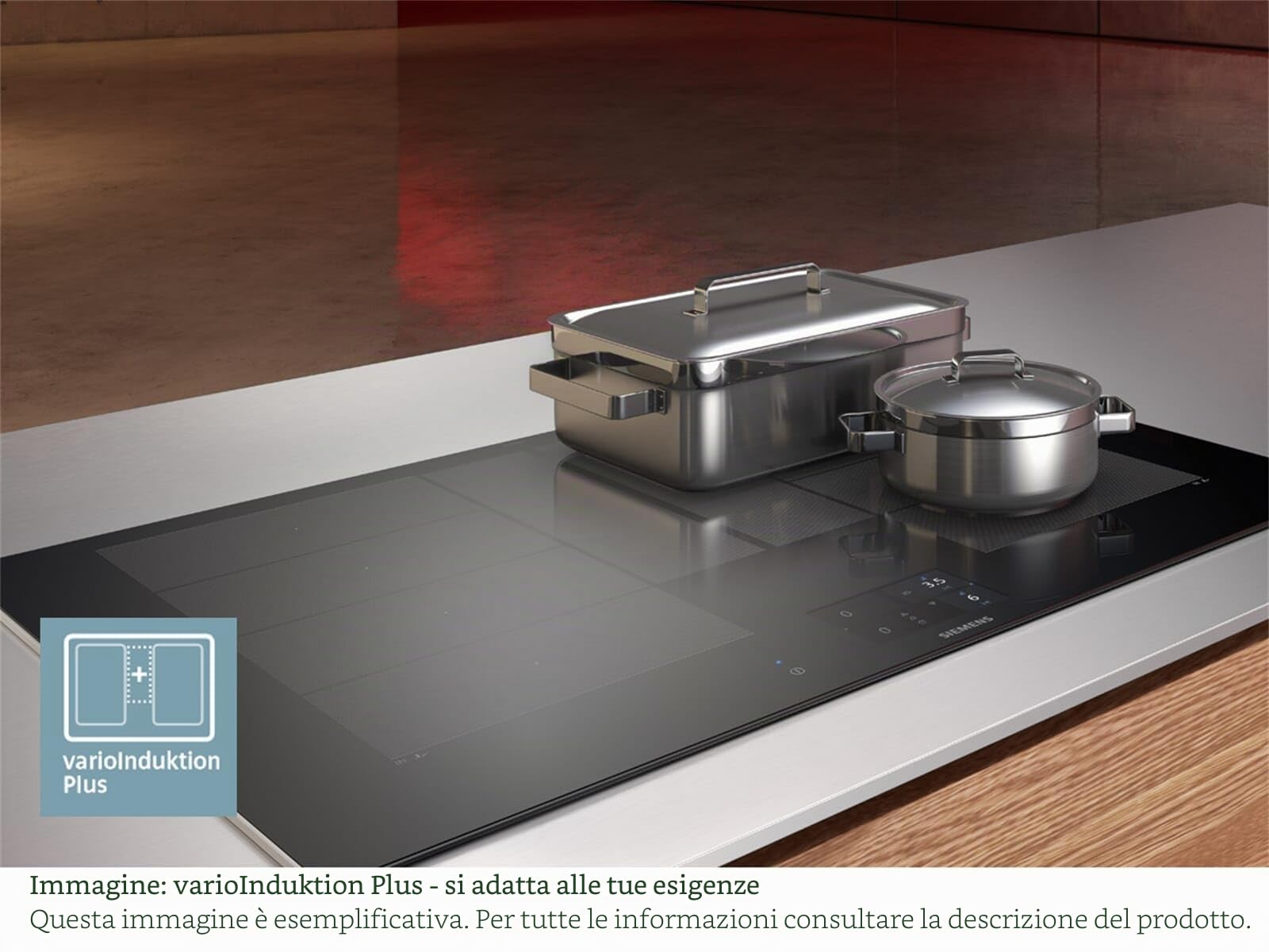 Siemens EX875KYW1E iQ700 Piano cottura/Smart Home compatibile via Home Connect/varioInduktion Plus/varioMotion/Power-Move Plus 81,2 cm