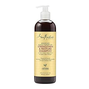 SheaMoisture Strengthen and Restore Shampoo Jamaican Black Castor Oil for Damaged Hair Sulfate-Free 24 oz
