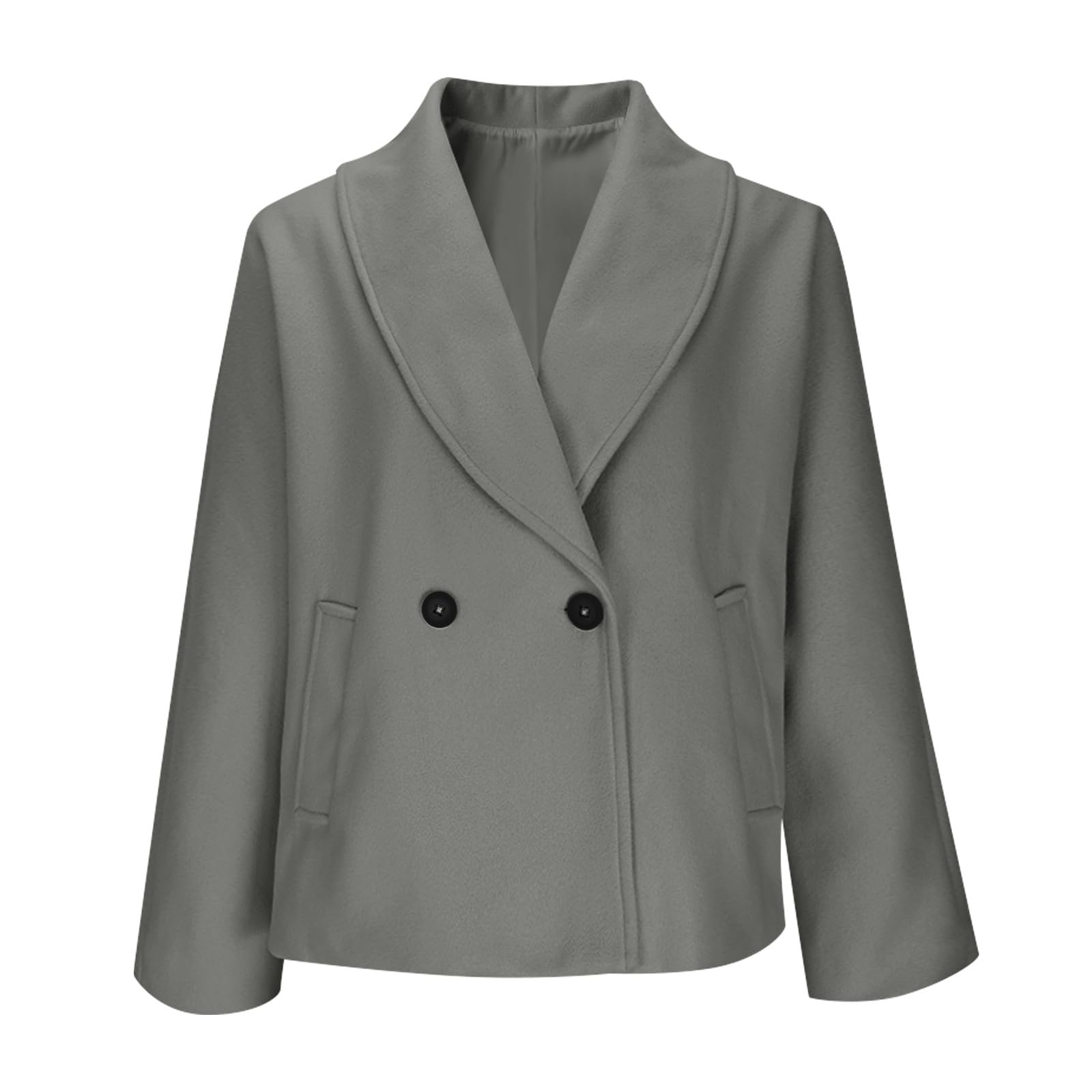Cappotti Donna Corte Invernale Giacca in Lana Giacche Oversize con Doppio