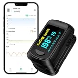 Pulse Oximeter Blood Oxygen Monitor Fingertip HealthTree Bluetooth Pulse Ox with Free APP, O2 Pulse Oximeter Finger and Heart Rate Monitor