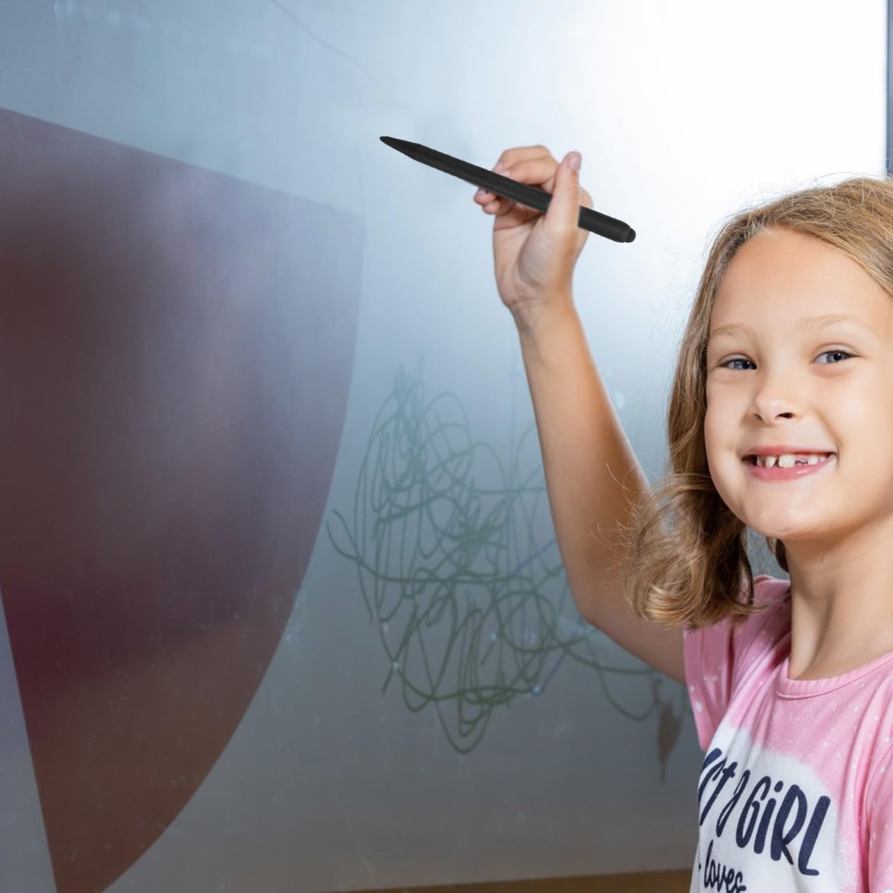 Touch Screen Stylus 2pezzi Abs a Doppia Punta per Schermo | Nero, Uso per Lavagna Bianca Elettronica e Macchina Didattica Tutto, Scrittura Precisa per Riunioni
