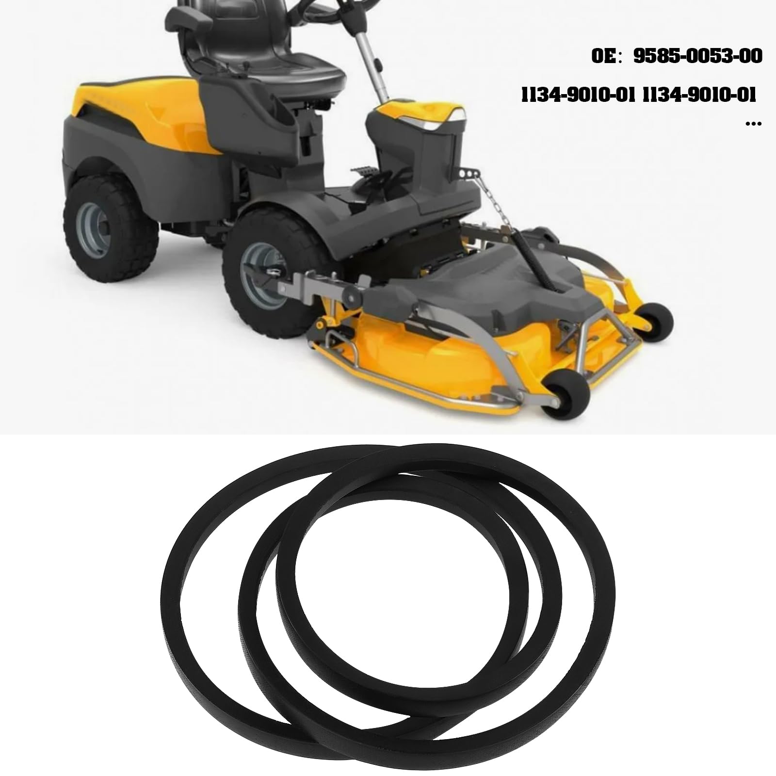 eMagTech Lawn Mower V Type Rubber Drive Belt Inner Circumference 1350mm Width 13mm 9585-0053-00 Compatible with Stiga Park - Image 2