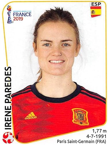 2019 Panini FIFA Women's World Cup France Album Stickers (Individual Sticker Only) Soccer #146 Irene Paredes Spain 2 Inch by 2 12 Inch Collectible 2019 Panini FIFA Women's World Cup France Album Stickers (Individual Sticker Only) Soccer #146 Irene Paredes Spain 2 Inch by 2 12 Inch Collectible