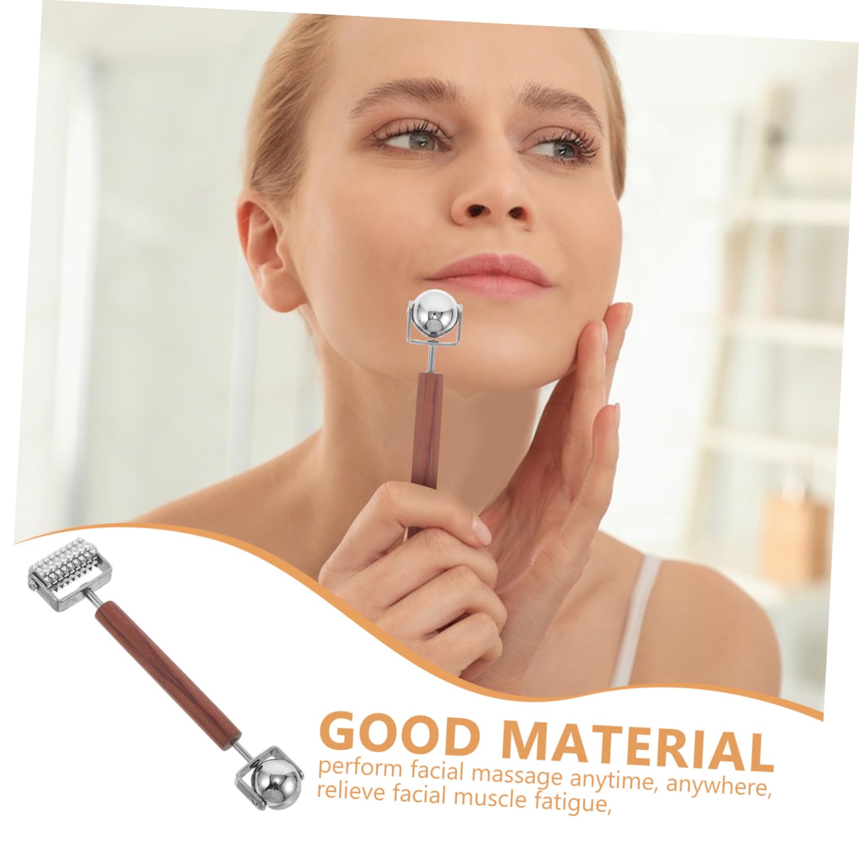 Herramienta de Masaje Facial Multifuncional con Rodillo Doble Masajeador de Ojos y Guasha para Contorno Facial Reducción de Arrugas y Bolsas Mejora Circulación y Tonificación Piel