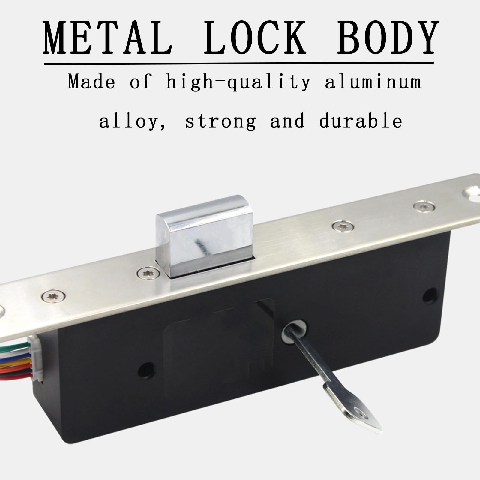 Ukryty zamek elektroniczny 12 V-24 V DC, cichy i niewidoczny, odblokowany przez włączanie, do drzwi drewnianych, szklanych, metalowych i ognioodpornych.