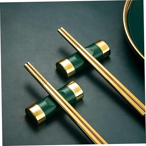 Miniatura 4 de Angoily Soportes para palillos para mesa 4 unids Home Palillos Stands Elegante Rust- Acero inoxidable