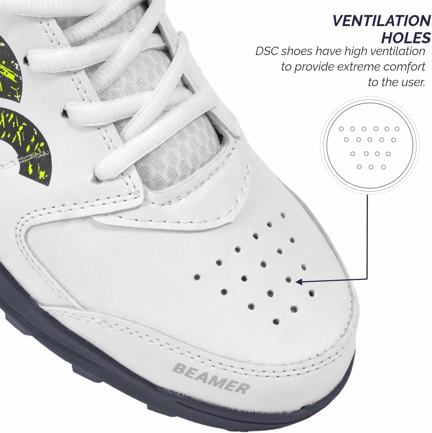 DSC Beamer Cricket Shoes for Men – Lightweight Performance Sports Shoes, Durable & Comfortable Fit