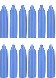 Box of 12 Dark Blue Candles | 4 inches Tall & 3/4 inch Diameter | Witchcraft Supplies for Your Personal Wiccan Altar, Spells, Charms & Intentions | Witchy Room Decor | Taper Candlesticks
