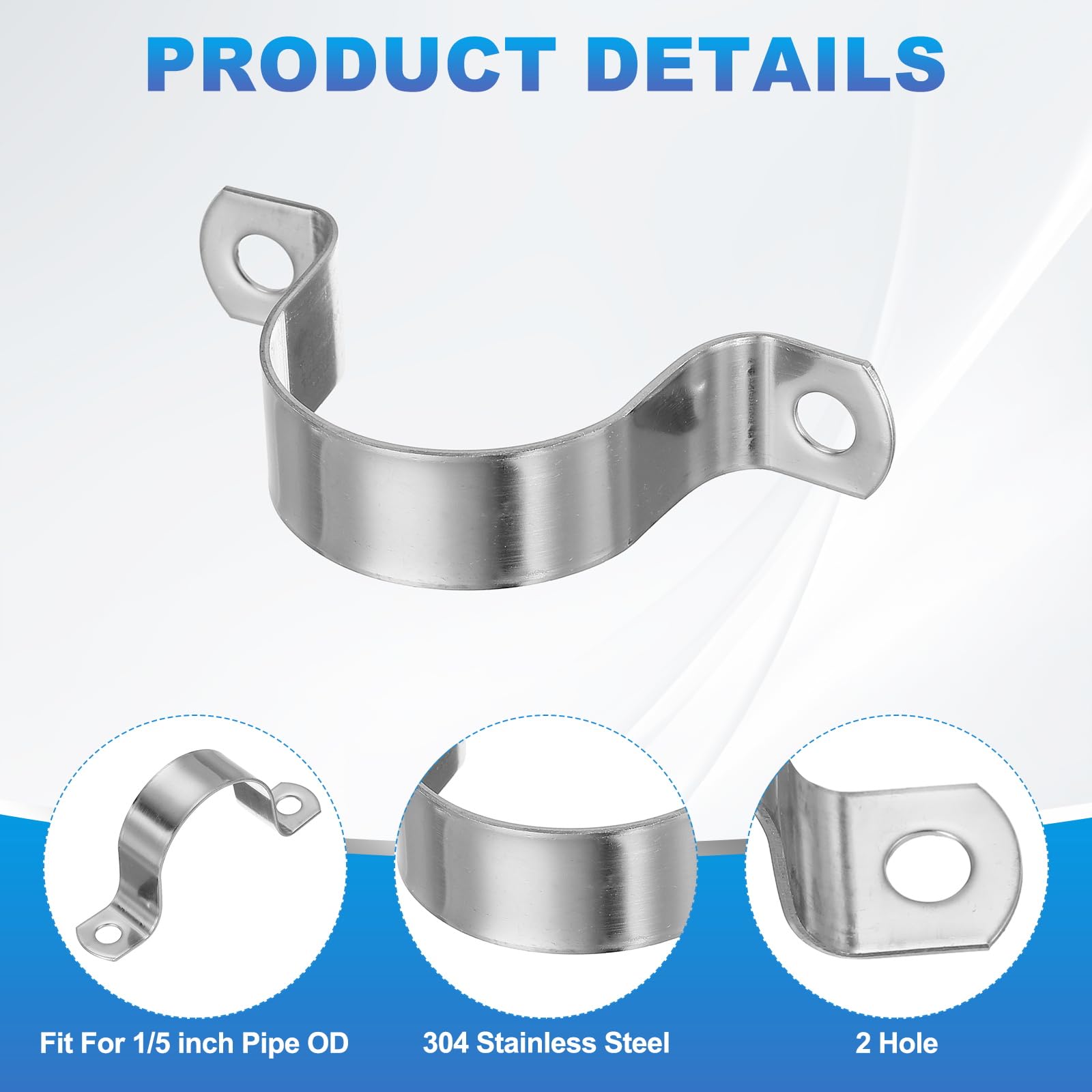 PATIKIL 40mm Rigid Pipe Strap - Image 3