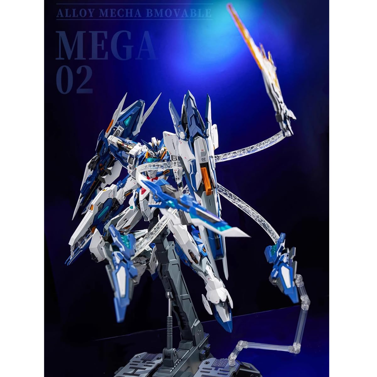 HiPlay Pełen zestaw figurek kolekcjonerskich Animester: Alloy Mecha, Wolf Warrior 02, Styl anime, 1:72 Skala miniaturowa figurka akcji (Wolf Warrior 02)