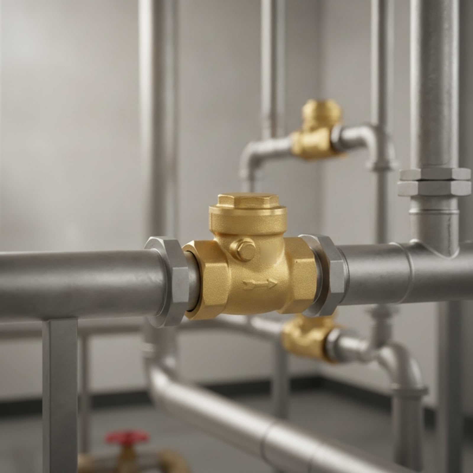 Colcolo Zuverlässig Messing-Rückschlagventil Rücklaufventil, für Sanitärinstallation, Wasserleitung, Installateure, 4-Zoll