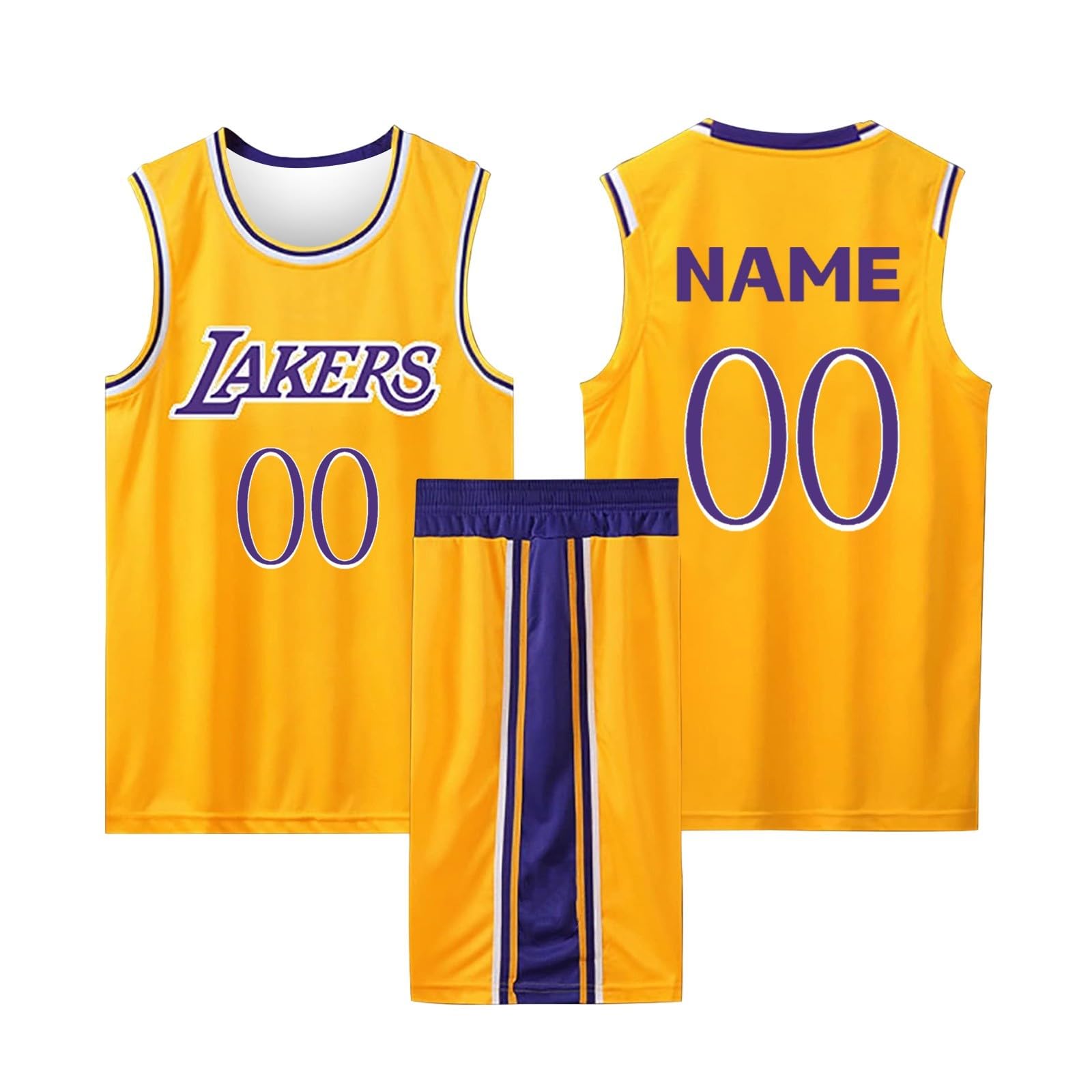 Personnalisé Maillot Basketball Enfant/Adulte, Personnalisable Ensemble de Basket Respirant pour Matchs, Entraînements & Loisirs