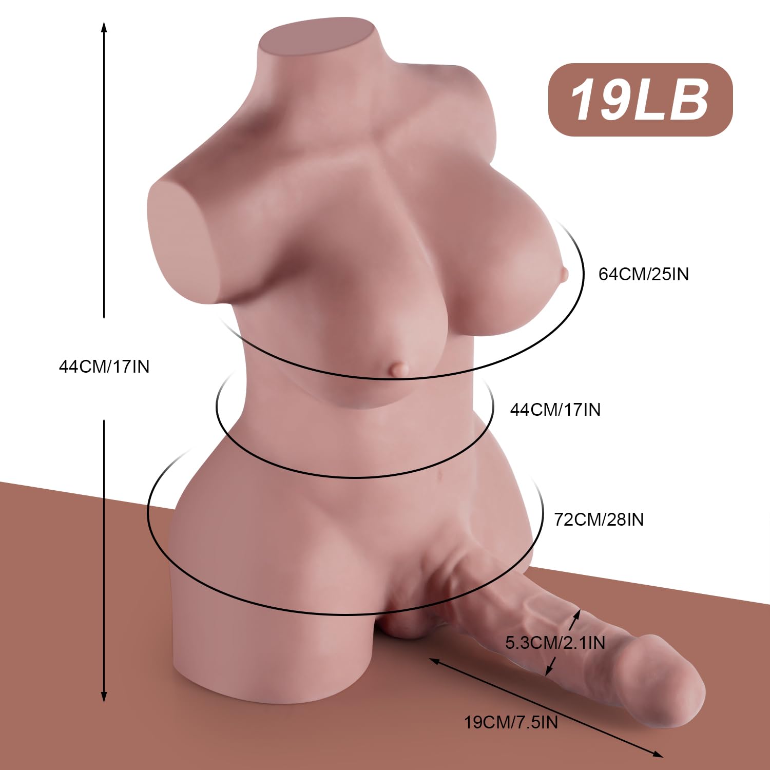 Amazon.com: Unisex Shemale Sex Doll (19LB), Realistic Torso with Lifelike  Features - Perfect for Couples and Solo Play - Adult Toy for Enhanced  Intimate Experiences (Brown) : Health & Household