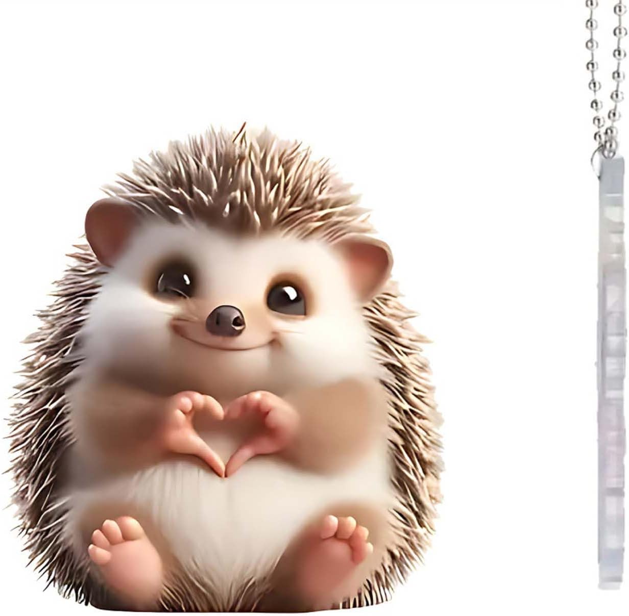 リトルハリネズミアクリルカーインテリアペンダントバレンタインデー装飾バッグキーチェーン、多色、L, マルチカラー, Large