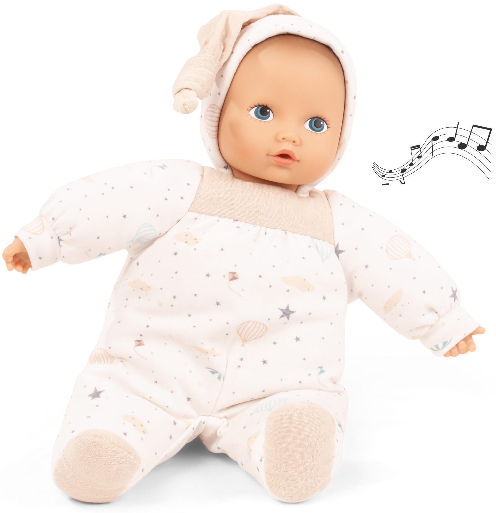 Götz 2491328 Baby Pure Sweet Dreams Puppe mit Sound als Einschlafhilfe - 33 cm große Erstlingspuppe - waschbare Babypuppe ab 0 Monate