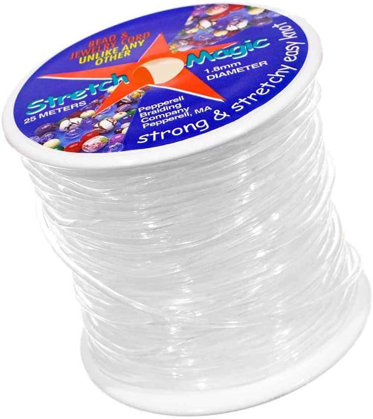 Craft County Stretch Magic Elastic Beading Cord (Clear, 1