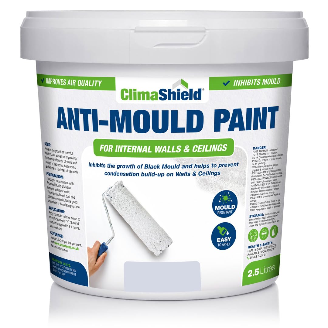 Smartseal Anti Mould Paint - Frosted Blue 2.5L - Bathroom, Kitchen, Bedroom Walls & Ceilings