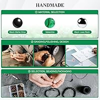 Vista 47 de Triple Protection Bracelet - for Protect & Balance - Energy Crystal Handmade Bracelets for Men Women Blue