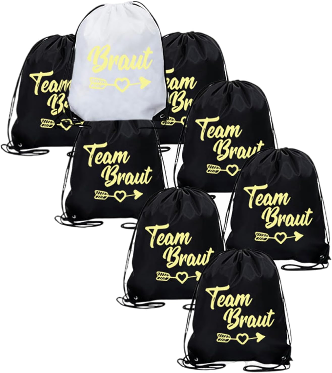 8ピース ブライダルシャワーバックパックセット 紐紐付き ウェディングパーティー 花嫁 独身 旅行 必需品 ブライダルシャワーアクセ