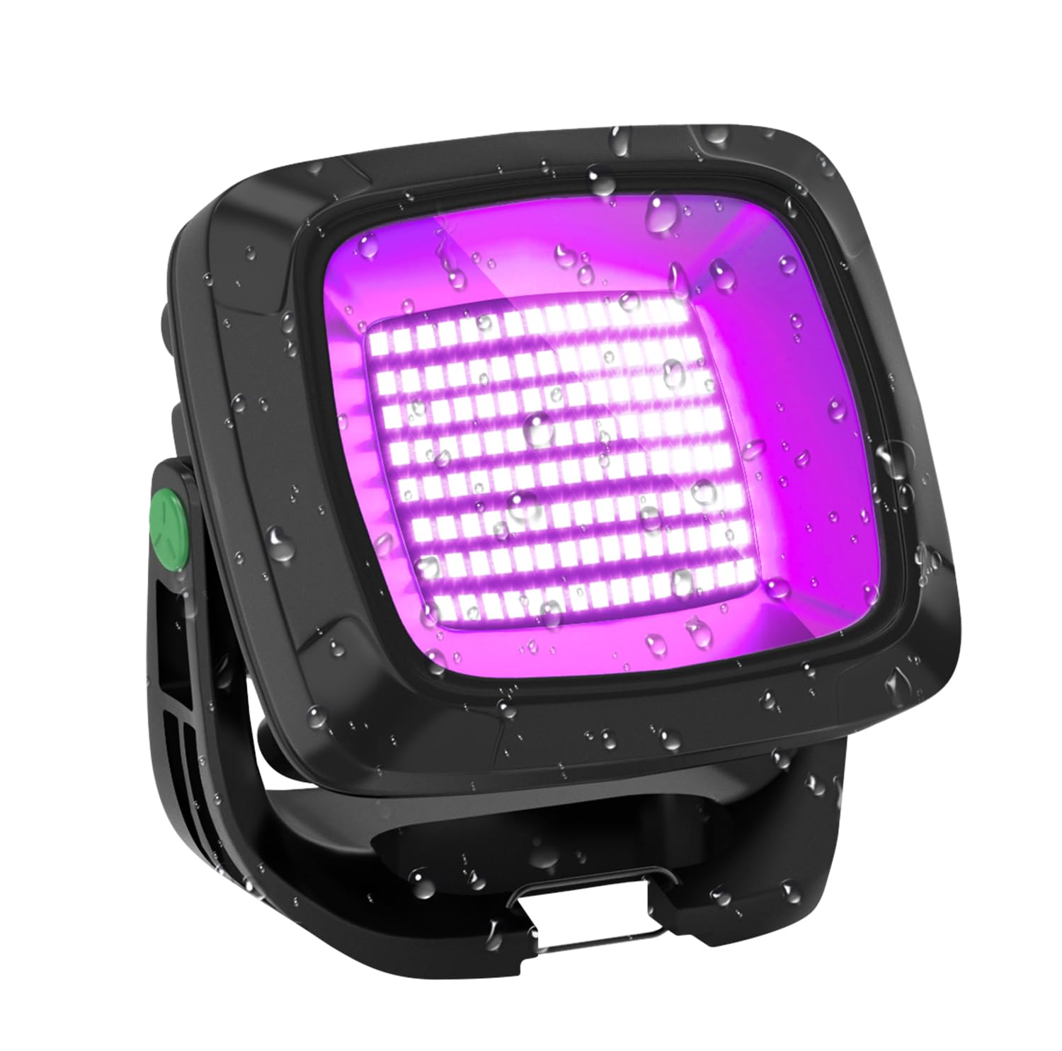 Schwarzlicht Strahler Mit Akku, 6000mAh LED Baustrahler Akku UV Schwarzlichtlampe Wiederaufladbar Ultraviolettes Licht für Halloween Poster Party Angeln Camping, 2 Pack
