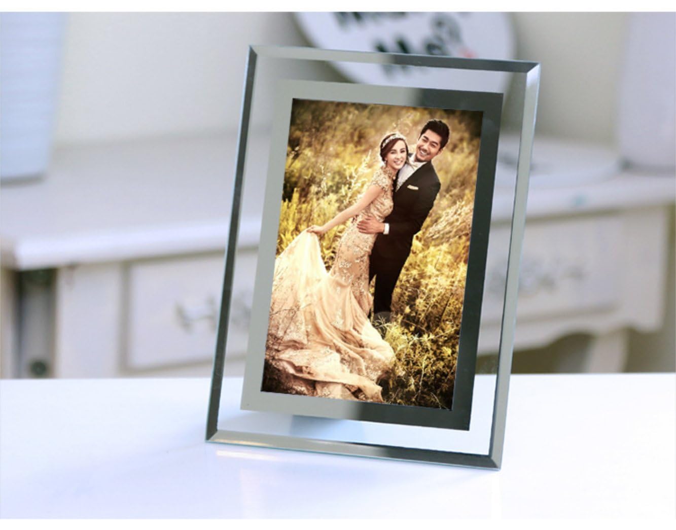 Amazon.co.jp: HappyHome フォトフレーム ガラス製 メタルフレーム