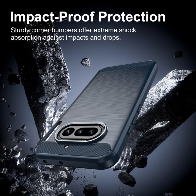 Image of Basic Case for Nothing Phone 4a (Carbon Fibre Blue)