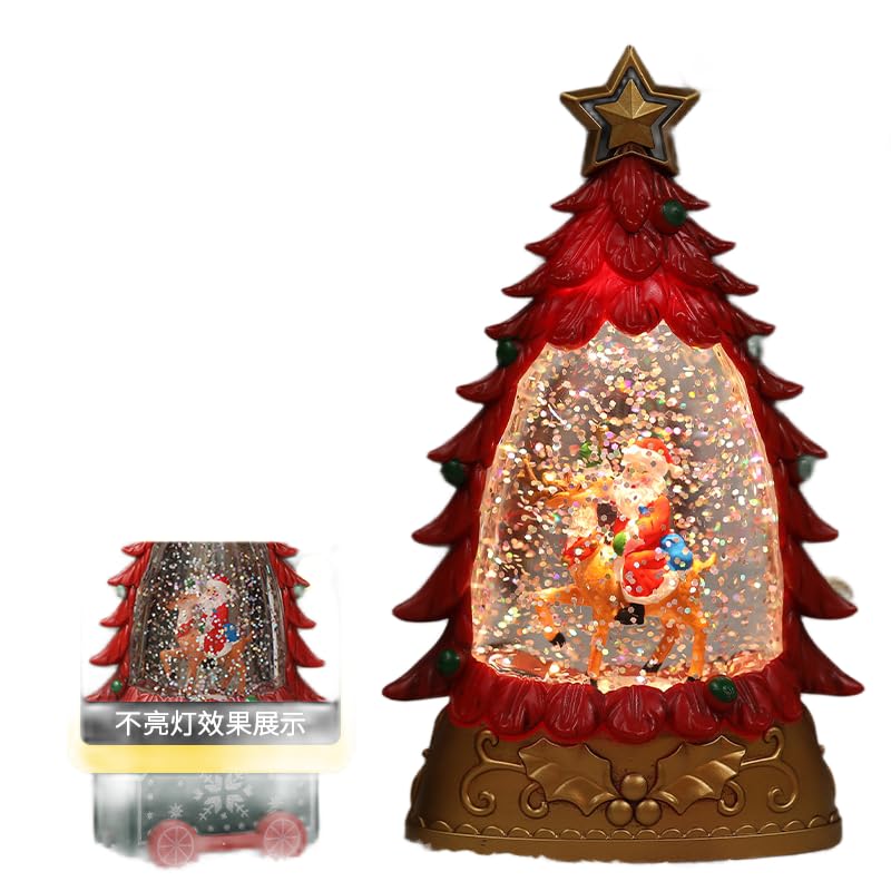 Amazon.co.jp: クリスマス装飾オーナメント、発光水入りクリスマス