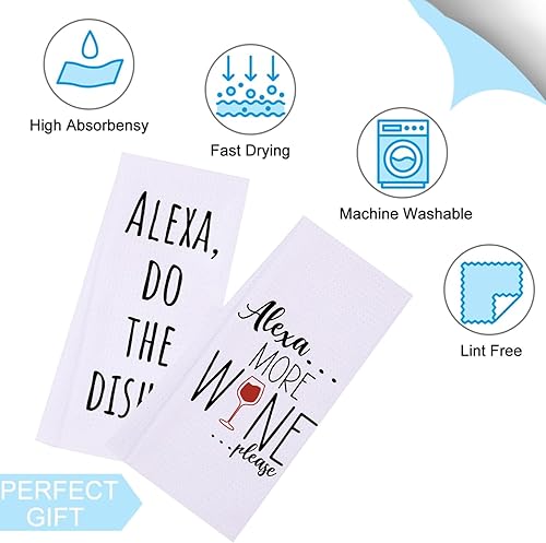 Miniatura 4 de Toallas de cocina divertidas, toalla de cocina divertida de Alexa Do The Dishes, divertida inauguración de la casa, regalo de cumpleaños para