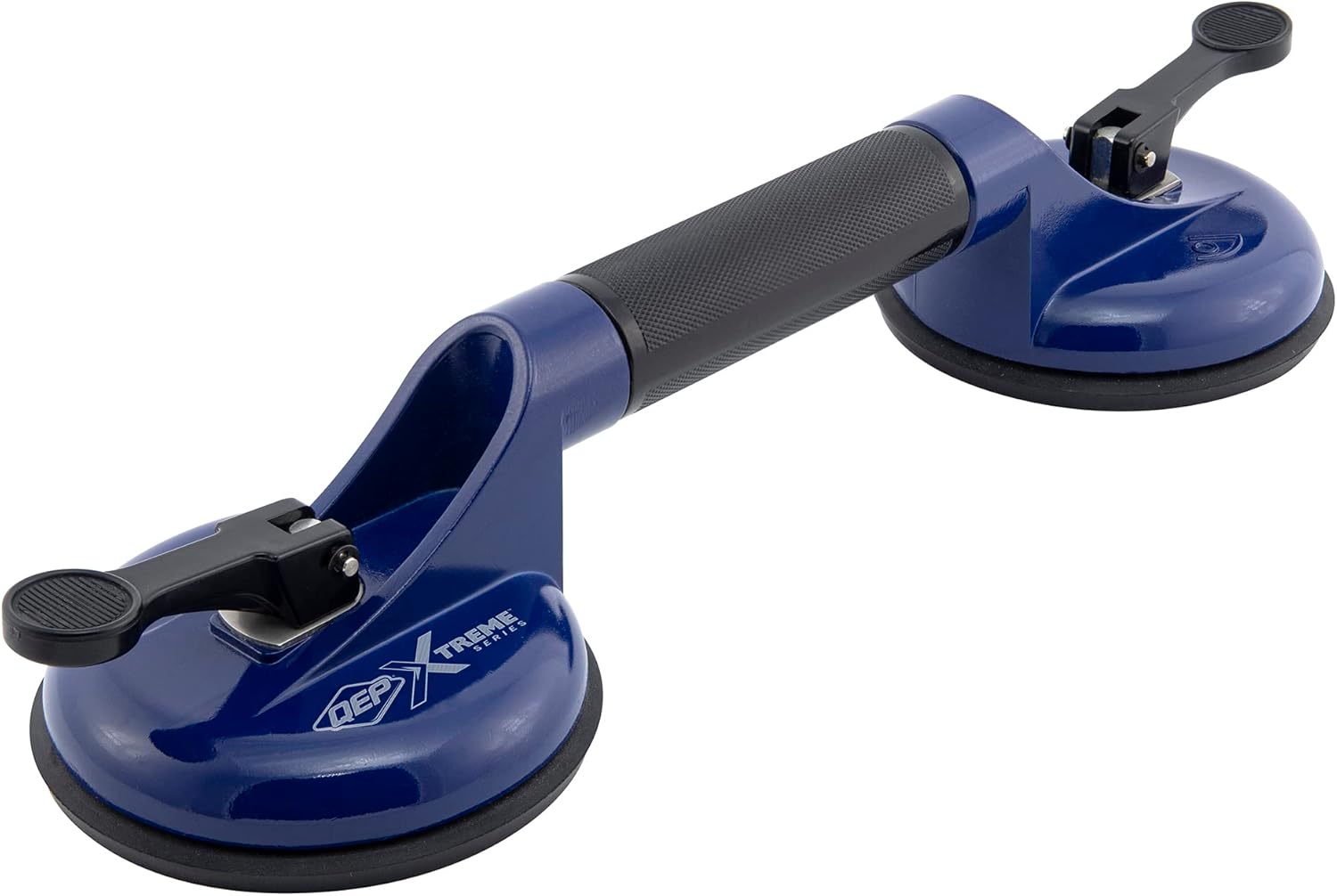 QEP 75012 XTREME Series Double Suction Cup for Large Format Tile, 15" - Blue 200 lb. lift capacity