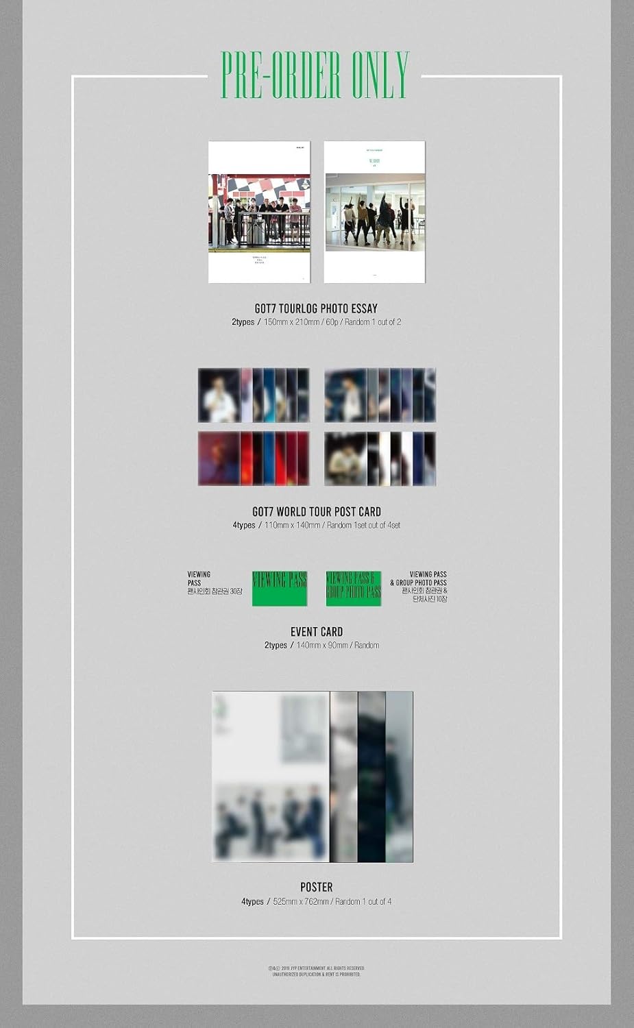 JYP GOT7 - Call My Name [A ver.] Album+Folded Poster+Double Side Extra Photocards Set